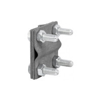 Соединительный крестовой зажим Protectpro прут-прут (3 пластины 56x56 мм для круга ф8-10 мм и полосы 25/30 мм), оцинк. 6010