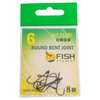 Крючок FISHCRYSTAL FS ROUND BENT JOINT с БОЛЬШИМ ухом, №6, 8 шт 11100-06F