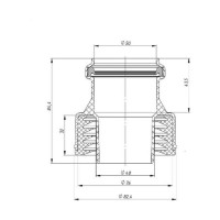 Муфта Fachmann с пвх/пп на чугун/сталь, 50x50 01.263