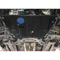 Защита картера + КПП + комплект крепежа Rival Сталь, Changan CS 35 Plus, V-1,4, Робот, 2023- 111.8924.1