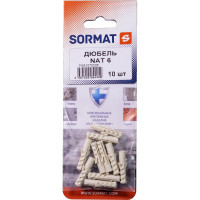 Дюбель нейлоновый SORMAT NAT 6x30 10 шт FAS1075006