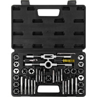 Набор метчиков и плашек AV Steel 40 предметов, М3-М12 AV-921213