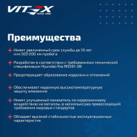 Антифриз VITEX O.E.M. for Hyundai Kia для корейских и японских автомобилей (хендай, киа) G12++ Зеленый 10 кг v113005