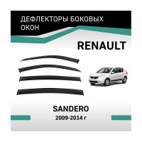 Дефлекторы окон DEFLY Renault Sandero, 2009-2014 VRn005