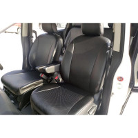 Чехлы на сиденья DEFLY Honda Freed, 2008-2016, 4 места, капитанские кресла, экокожа черная Hon10-5-2K