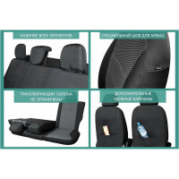 Чехлы на сиденья DEFLY Toyota Ipsum/Picnic, 2001-2009, 5 мест, задний ряд 60/40, жаккард Ty33-5-2