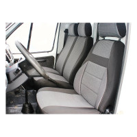 Чехлы на сиденья DEFLY ГАЗель Бизнес, 2010-2017, дополнительная боковая поддержка, жаккард черный/серый G014-D2