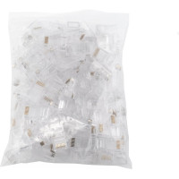 Коннектор A1 A1-LPU5E-4 RJ-45, 5E кат., легкая установка, 8p8c, 6 мкм, универсальный, для одножильного и многожильного кабеля, упаковка/100 шт A1-LPU5E-1