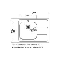 Мойка Ukinox Юкинокс Иннова IND800.600 -GT6C 0RS