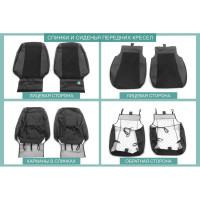 Чехлы на сиденья DEFLY Toyota Corolla Fielder (E160), 2012-н.в., экокожа черная/ромб перфорация Ty51-2KR