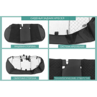 Чехлы на сиденья DEFLY Nissan Note (E12), 2012-2020, экокожа черная/ромб перфорация Nis13-2KR