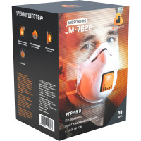Респиратор с клапаном Jeta Safety 10 шт, с регулировкой, FFP2 R D, чашеобразный JM-7622