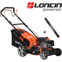 Газонокосилка бензиновая SKIPER GW461S 46 см, самоходная, Loncin 4 лс, мульчер, сталь. дека, травосб. 60 л, нож 00-00014772
