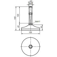 Опора KIPP K0739.1212020X100