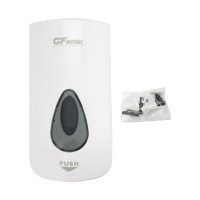 Дозатор GFmark жидкого МЫЛА, пластиковый, БЕЛЫЙ, большой, с глазком - капля, 1000 мл 626