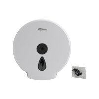 Диспенсер для туалетной бумаги GFmark в рулонах, с ключом, из АБС пластика, цвет БЕЛЫЙ. 914