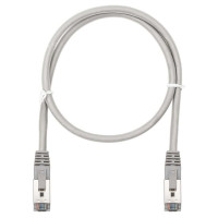 Патч-корд компьютерный экранированный FTP SUPRLAN 6 4x2 24AWG (7x0.2mm) Cu LSZH серый 0,5м 10-0705