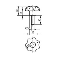 Звездообразная рукоятка KIPP K0155.4121X40
