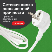 Сетевой фильтр SONNEN spw-185, 5 розеток с заземлением, выключатель, 10 а, 1,8 м, белый, 513653