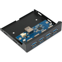 Планка usb 3.0 Gembird на переднюю панель 3.5", 4xusb-a 3.0, FP3.5-USB3-4A