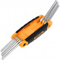 Набор дюймовых шестигранников TOLSEN 5/64"-1/4" мм, складной, 9 предметов 20098