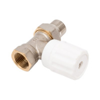 Регулируемый прямой вентиль для радиаторов Спец отопления, латунь+никелированное покрытие, п/э пакет СПЕЦ-ВР-П-1/2