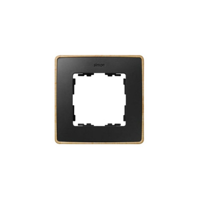 Рамка Simon декоративная, 1 пост, Select, S82 Detail, графит-дерево Бук 8201610-271