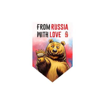 Пятиугольный вымпел SKYWAY FROM RUSSIA WITH LOVE мишка S05101165