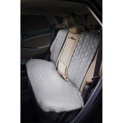 Накидка Airline алькантара, задняя, экокожа с перфорацией, серая ACS-SB-02