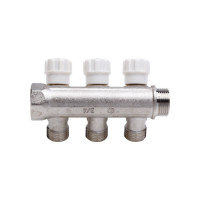 Резьбовой коллектор с вентилями AQUALINK вн-нар 3/4, 1/2x4 4478