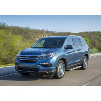 Пороги на автомобиль Rival Bmw-Style круг для Honda Pilot III 2016-2019 г.в., 180 см, 2 шт., алюминий D180AL.2105.1