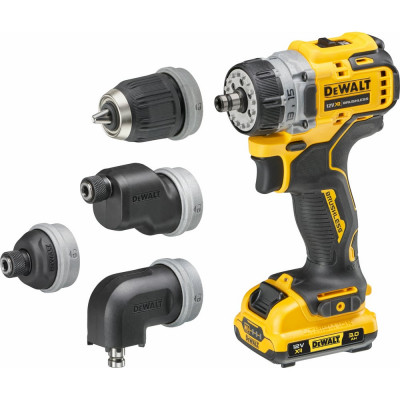 Дрель-шуруповерт Dewalt 12 В XR с набором из 4-х насадок DCD703L2T-QW
