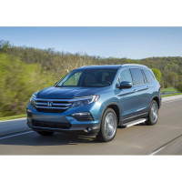 Пороги на автомобиль Rival Silver для Honda Pilot III 2016-2019 г.в., 180 см, 2 шт., алюминий F180AL.2105.1