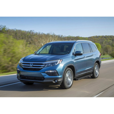 Пороги на автомобиль Rival Black для Honda Pilot III 2016-2019 г.в., 180 см, 2 шт., алюминий F180ALB.2105.1