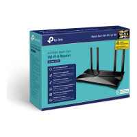 Беспроводной роутер TP-Link AX1500 10/100/1000BASE-TX черный ARCHER AX10