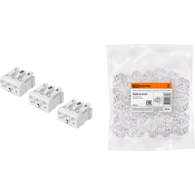 Пружинная соединительная клемма TDM ELECTRIC КСП3-L+N+PE, 16 A SQ0510-0107