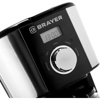 Кофеварка BRAYER 900 Вт, 1.5 л, таймер, LCD-дисп, противокапельная система BR1122