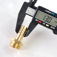 Наконечник латунный НР 1/2" - елочка 12 мм + хомут Профитт 4823464