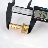 Наконечник латунный НР 1/2" - елочка 12 мм + хомут Профитт 4823464