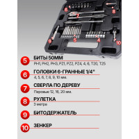 Набор инструментов 71 предмет Forcekraft FK-924U71(50651)