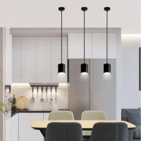 Подвесной светильник Ritter Arton цилиндр, провод 1м, 80x100, GU10, алюминий, черный 59983 8