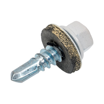 Кровельный саморез КВАДРА 5.5x19, RAL 9003 белый, сверло PT. 3, кор. 250 шт. 519900303250