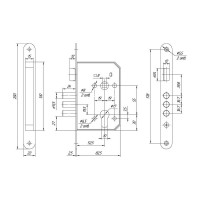 Замок МЕТТЭМ ЗВ4 402.0.0 (с запор. планкой ЗВ9 02.002) 21939