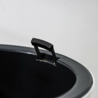 Кашпо со вставкой СИМАЛЕНД Вдохновение 4.5 л, 21.5 см, 18.5 см, белое/черное 4862732