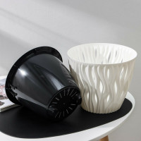 Кашпо со вставкой СИМАЛЕНД Вдохновение 4.5 л, 21.5 см, 18.5 см, белое/черное 4862732