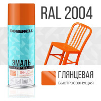 Эмаль универсальная акриловая DONEWELL RAL 2004 оранжевая глянцевая DW-A2004