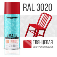 Эмаль универсальная акриловая DONEWELL RAL 3020 красная глянцевая DW-A3020