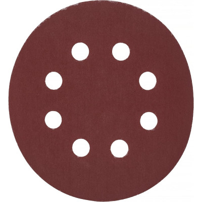 Круги абразивные шлифовальные перфорированные на ворсовой основе под липучку Profi 5 шт, 125 мм, Р1000 CUTOP 85-629
