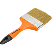 Плоская кисть Петрович 100 мм, смешанная щетина, пластиковая рукоятка 4100002366