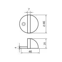 Ограничитель двери Palladium 03 СР хром 00000541